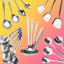 키친플러스 업소용 주방 대형 국자 까오기 뒤집개 건지개 스텐 급식실 식당 샥구 멀티볼, 02.블루 통샥구(기본), 5호(특)