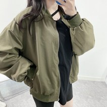 매일리룩 여성 오버핏 박시 항공 점퍼
