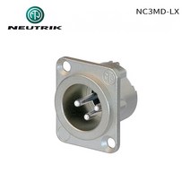 NEUTRIK NC3MD-LX 3 극 XLR 남성 리셉터클 니켈 하우징 실버 접촉 캐논 호환 호환 소켓, 한개옵션0