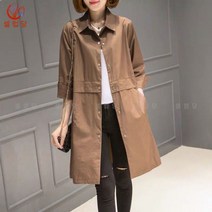 셀럽당 여성 트렌치코트 캐주얼 하프 봄가을 루즈핏 트렌치 코트