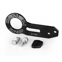 자동차 견인 고리 스트랩 차량 rastp-1 set 유니버설 알루미늄 합금 레이싱 리어 후크 후면 후크 for honda civic benen 0185 rs-th002, 검은 색
