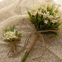 화이트부바르디아 조화부케세트 셀프웨딩 리마인드웨딩