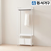 동서가구 디넬 시스템행거 조립식 800 철제 드레스룸 1단 행거 옷장 DF923362, 멀바우