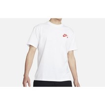 국내매장용 나이키 SB 남성 스케이트보딩 반팔 티셔츠 AS 화이트 DQ1857-100 루즈 핏