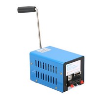 발전기대여 중고발전기 아파트태양광설치 20W 비상 수동 발전기 핸드 크랭크 Dynamotor 소형 야외 캠핑 생, 01 Blue