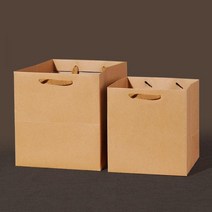 크라프트 무지 종이 가방 쇼핑백 30x30x30cm FO10318, 4개