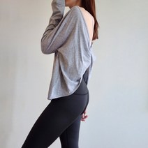 요가복 필라테스옷 상의 코튼트위스트 꼬임 티셔츠 애슬레저룩 스프링복