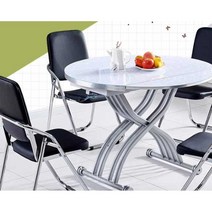 리프팅 식탁 접이식 티테이블 높낮이 조절 책상 보조, 120 검정 또는 흰색 + 측면