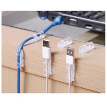 카치노 랜선 후크 컴퓨터 전선 USB 케이블 홀더 사무실 주방 욕실 거실 방 멀티탭 자동차 선 고정 정리 접착형 클립, 대형(16개)