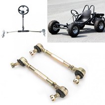 ATV 부품 1쌍 10mm/0.39in 타이로드 엔드 볼 조이너 150cc 쿼드 더트 바이크 ATV TA 스테인레스 스틸 고 카, 한개옵션0