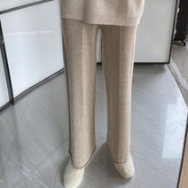 여성 절개라인 와이드 밴딩 니트 팬츠 W242