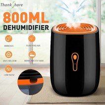 제습기10리터 16리터 20리터 수분 흡수기 800ml 물 탱크가있는 공기 건조기 가정용 지하 욕실 옷장 용 조용한 외부 수도관, 영국 플러그