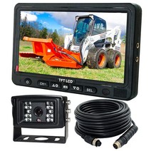 AHD 720P 슈퍼 클리어 17.8cm(7인치) 유선 모니터 후방 뷰 백업 카메라 시스템 농장 트랙터 트럭 RV 지게차 중장비 EXCAVTORS 스키드 스티어용