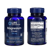 눈떨림 마그네슘 라이프익스텐션 고함량 100mg 식물성 캡슐 100정, 1개