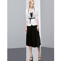 정장원피스 정장원피스 디자이너브랜드 2020가을겨울 유럽스타일 OL스타일 양복 자켓 나시원피스 투피스 여성