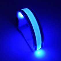 바이크자켓 오토바이자켓 가죽 다이네즈 led 라이트 밴드 반사 led 라이트 암밴드, 협력사, 푸른