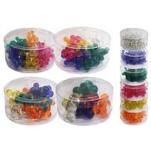 강력 칼라큐티체스 장구자석, 15파이 50개입 투명