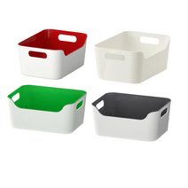 이케아 VARIERA 바리에라 수납함 소품 바구니 정리함, 그린