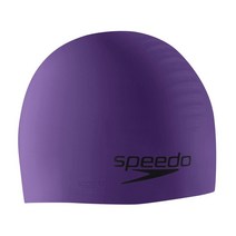 스피도 남녀공용 실리콘 수영모자 수모 화이트 플래그, Speedo Purple