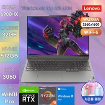 LENOVO 레노버 노트북 WIN11 ThinkBook 16p G3 ARH 21EK0020KR 학생용 노트북 가성비 데일리 노트북, WIN11 Pro, 32GB, 512GB, 라이젠9, 그레이