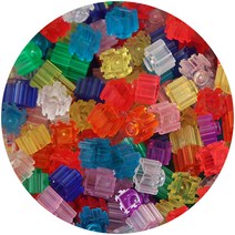 디폼블럭10mm 1kg 3030개 도안증정, B36_10mm디폼블럭_투명9색혼합(1kg 3030개)