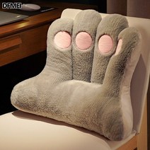 DFMEI 사무실 쿠션 의자 허리 쿠션 거실 시트 등받이 침대 쿠션 허리 쿠션 소파 쿠션, [] 50*45cm, 회색 고양이 발톱 [토끼털 모조품 단독 허리 받침대]