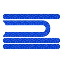4PCS 전기 스쿠터 반사 스티커 전면 후면 휠 보호 쉘 경고 스티커 샤오미 M365 스쿠터 액세서리, BLUE|CHINA