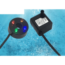 수중펌프 고압 부스터 분무기 양수기펌프 이중실린더, 조명 10W 워터 펌프 + 1미터 수도관