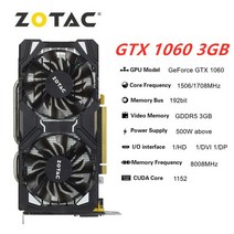 GTX750 Zotac GTX 1060 6GB 그래픽 카드 10606GD5 비디오 GPU 데스크탑 PC 컴퓨터 화면 맵 RTX 750 960 Vid, 01 GTX 10603GB