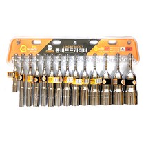 황금손 롱비트소켓 14P 소켓세트 복스알 6-24mm 육각생크 임팩드릴 국산 정품