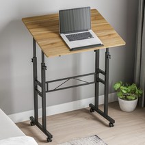 스티브데스크 9 스탠딩 높이조절 컴퓨터 사무실 책상 보조 테이블, 9탄 쿠키 (폭: 60cm)