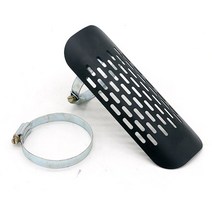 할리데이비슨호환 엔진가드 배기 머플러 파이프 히트 쉴드 범용 힐 가와사키 스즈키, 1.Black