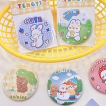 캐릭터 미니 손거울 휴대용 거울 판촉선물용, 6.플라워소녀