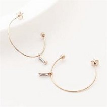 여자 원형 오픈링 여성스런 직사각 링 귀걸이 9750120