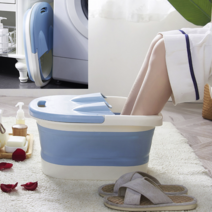 미니 접이식 족욕 통 바구니 바스켓 대야 족욕기 커버, 핑크