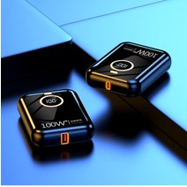 대용량 보조 배터리 100W 슈퍼 빠른 충전 PD 20W 30000mAh 보조베터리 노트북 휴대용 외부 충전기 Xiaomi 화웨이, [01] Black