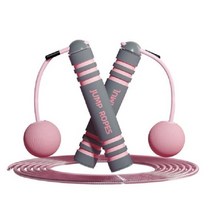 실내 유산소 다이어트 중량줄넘기 무선줄넘기 2종세트, 핑크