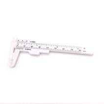 80mm 플라스틱 버니어 캘리퍼스 다이얼 게이지 마이크로 미터 측정 눈금자 내경 깊이 측정 도구, WHITE
