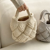 울클럽 위브 버킷백 DIY패키지 + 코바늘 10호 + 대바늘 6mm + 부자재, 526베이지(실).코바늘10호.대바늘6mm.부자재