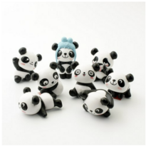 포레스 테라리움 팬더 미니 피규어 8종 세트, 혼합색상 3개