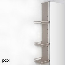 팍스리빙 NEW DUE랙 II 다용도 욕실 코너 틈새 선반 다양한 사이즈, 베이지그레이79cm, 1개
