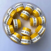 끈끈한 천공 테니스 오버그립 PU 라켓 미끄럼 방지 땀 밴드 흡수 랩 10 개, 10.W Yellow