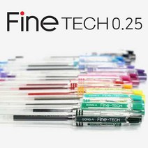 동아 파인테크 0.25mm 중성펜, 13 빨강