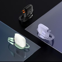 베이스어스 트랙션 릴타입 3in1 100W 고속충전 멀티 충전 문어발 케이블, 민트, 민트