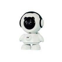 Kervay 귀여운 로봇 홈캠 CCTV 감시카메라 WiFi 연결 원격모니터링 모션감지 APP알림 HD CMOS 선명한 화질, 화이트