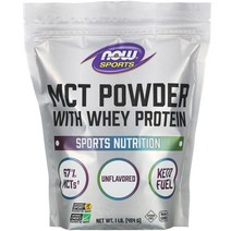 나우스포츠 NOW Sports MCT Powder 엠씨티 파우더 with 유청 단백질 무맛 454g, 2팩