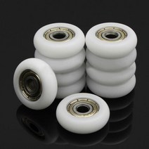 나일론 플라스틱 탄소강 풀리 휠 롤러 홈 베어링 5x23x7mm 0, 한개옵션0
