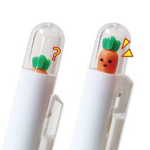 귀여운 펜 캐릭터 특이한 볼펜, 블랙, 당근