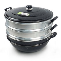 마블 다기능 3단 찜솥 찜냄비 찜기 찜통 가마솥 (28cm~48cm), 48cm