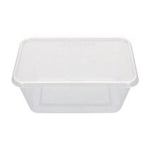 GADA PACK 다회용 사각내열 도시락용기 B-1000 투명 50개